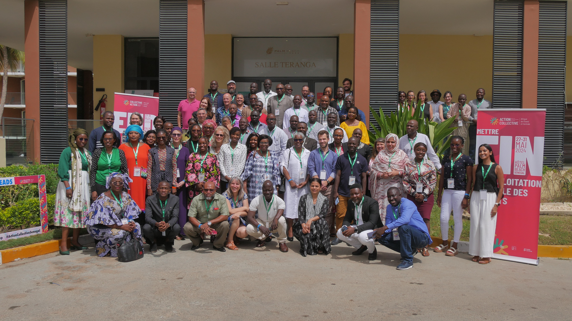 Group photograph of the delegates attending the ECPAT Region Conference in Senegal Feb 2024 where we gained insights on combating child sexual exploitation in Northern Ghana
