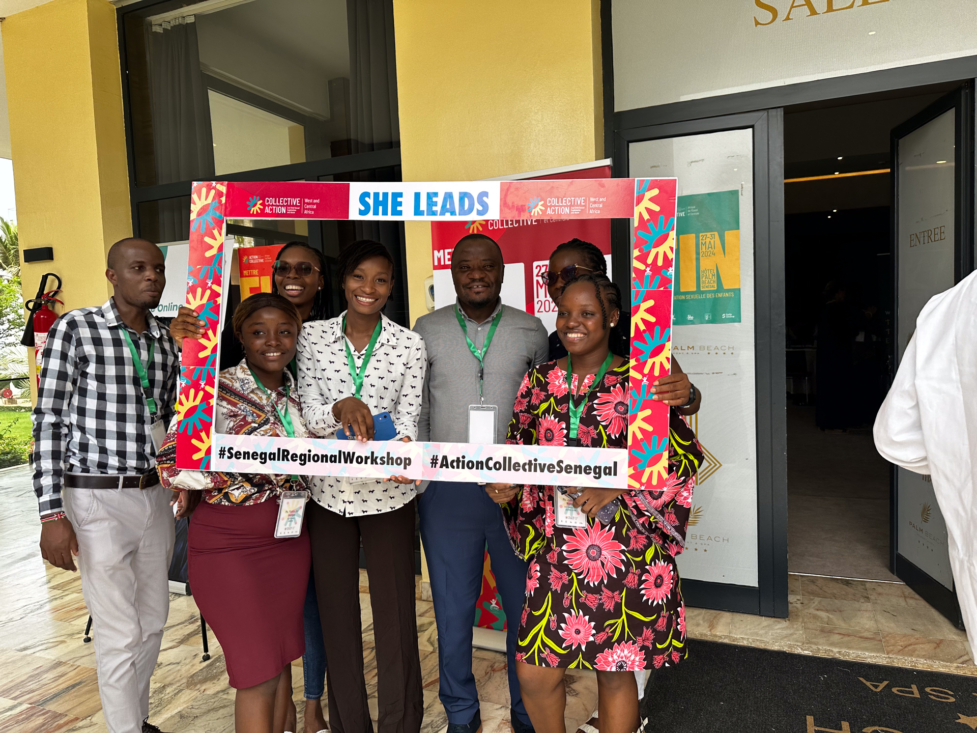 Willy Buloso with She Leads delegates at the ECPAT Africa Regional Workshop where we gained insights on combating child sexual exploitation in Northern Ghana