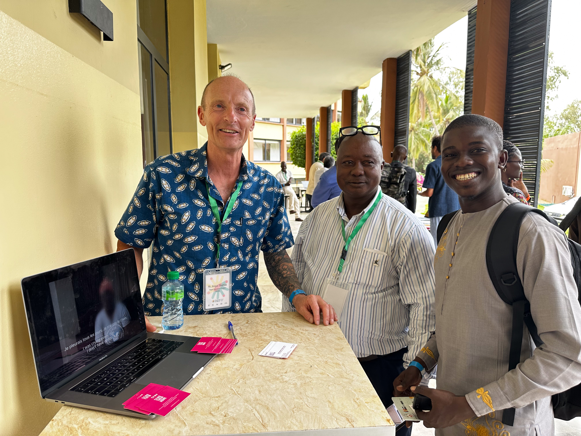 Angus Thomas CEO of Hope Education project Ghana and Stop Trafficking Africa with delegates from the ECPAT Regional Workshop, Senegal 2024