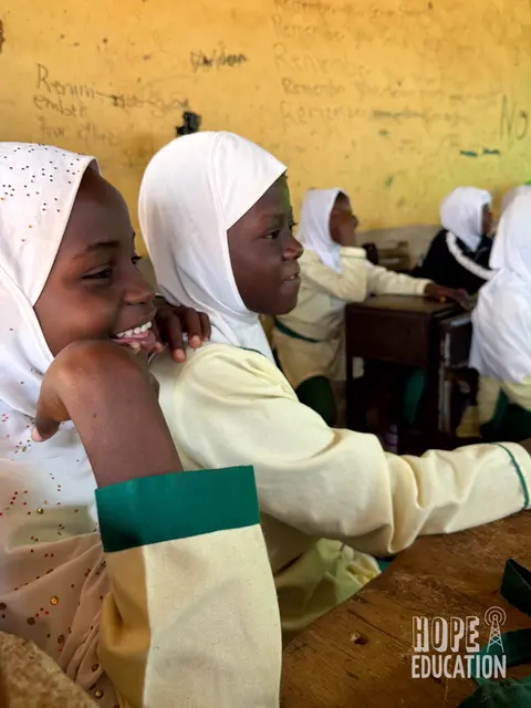 Students engaging in Module 1 of the Hope Education Project human trafficking education program in Tamale, Ghana