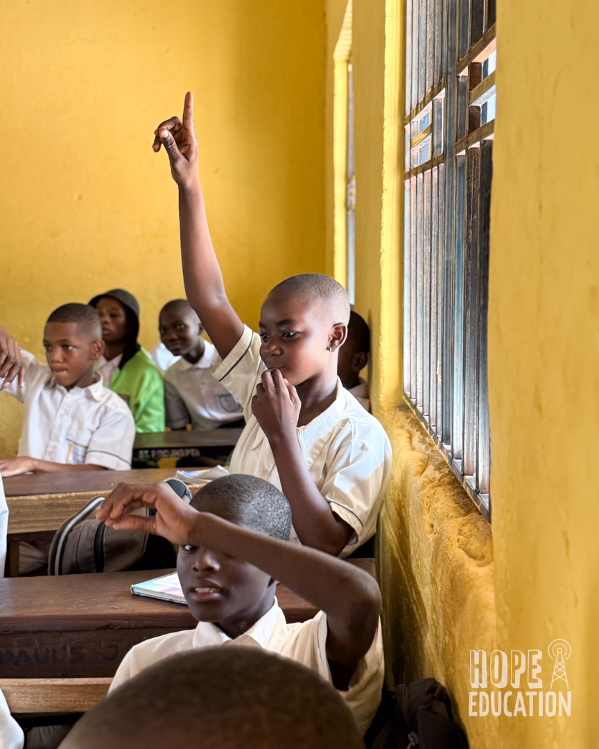 Pupils from ST Paul's JHS Tamale participating in Module 3 of the Hope Education Project human trafficking education program