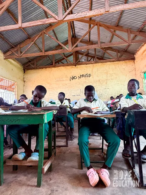 Pupils from Darrul Haddis School Tamale participating in Module 3 of the Hope Education Project human trafficking education program
