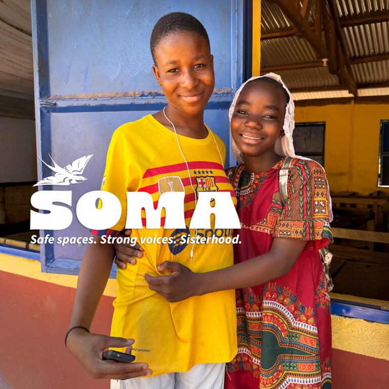 Two girls from St Pauls School, Tamale in Year 3 of Junior Hugh School come at Saturday class, the demographic for the HEP SOMA program