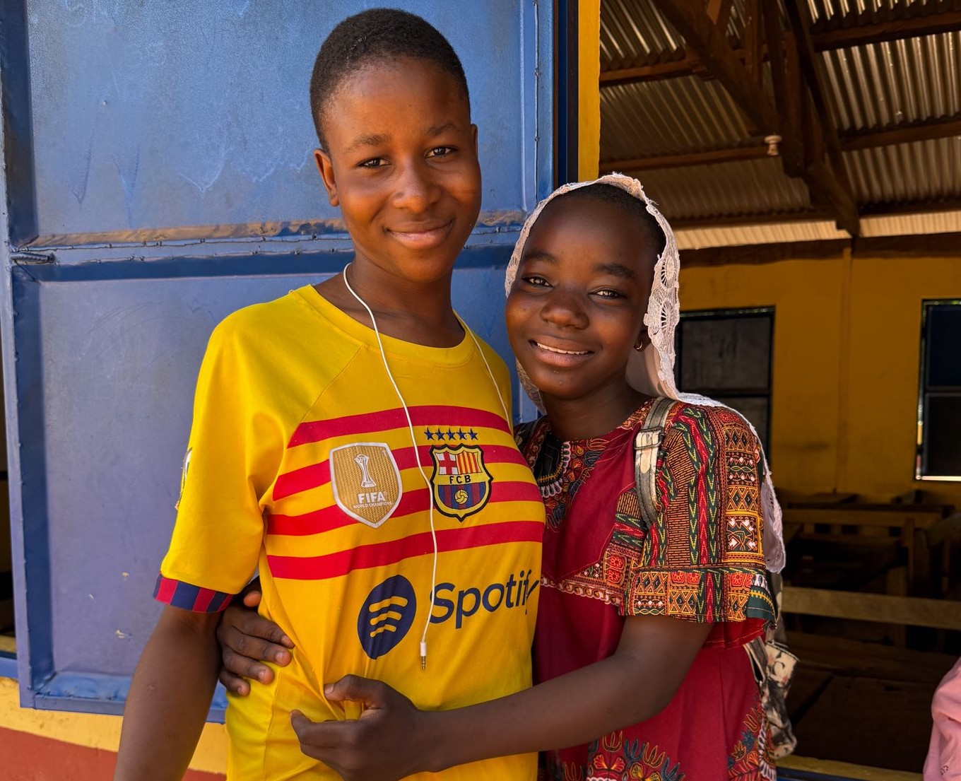 Two girls from St Paul's School, Tamale in Year 3 of Junior High School come at Saturday class, the demographic for the HEP SOMA program