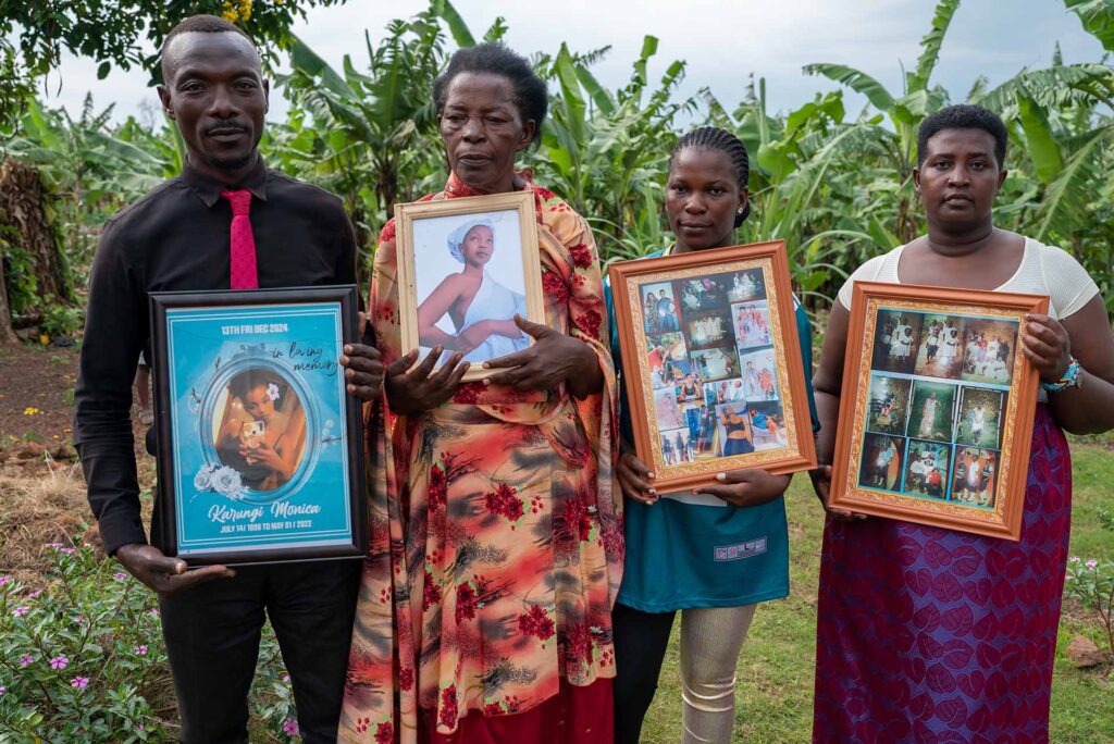 Monic Kurunji's brother, mum, niece and sister at home in Uganda for the BBC Eye documentary #DubaiPortaPotty Death in Dubai investigation