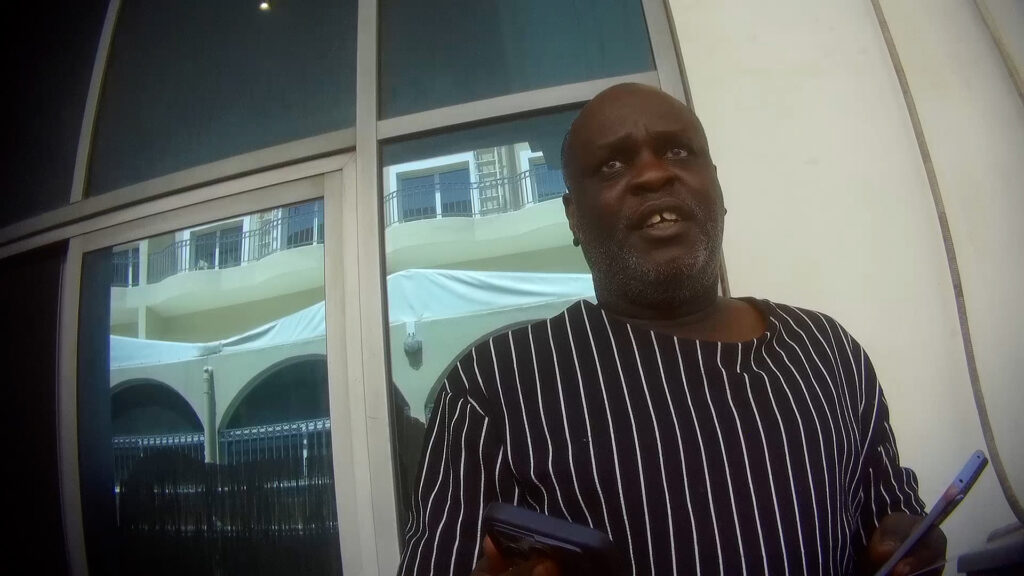 Ugandan trafficker Charles Mwesigwa in his office in Dubai, also known by his alias Abby, was bus driver in the United Kingdom